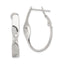 Twisted Oval Omega Back Hoop Earrings in Sterling Silver, 30mm - Sophia Jewelers