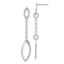 Marquise Shapes & Chain Stud Dangle Earrings in Sterling Silver, 10mm - Sophia Jewelers