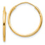 Sterling Silver Flash Gold-plated 1.3mm Endless Hoop Earrings