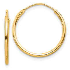 Sterling Silver Flash Gold-plated 1.3mm Endless Hoop Earrings