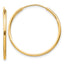 Sterling Silver Flash Gold-plated 1.3mm Endless Hoop Earrings