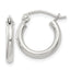 Sterling Silver 2mm Round Hoop Earrings
