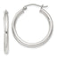Sterling Silver 2.5mm Round Hoop Earrings - Sophia Jewelers