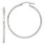 Twisted Hoop Earrings in Sterling Silver, 43mm Satin & Diamond-Cut - Sophia Jewelers