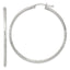 Sterling Silver 2mm Polished/Satin D/C Hoop Earrings - Sophia Jewelers