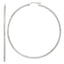 Sterling Silver 2mm Polished/Satin D/C Hoop Earrings
