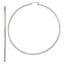 Sterling Silver 2mm Polished/Satin D/C Hoop Earrings - Sophia Jewelers