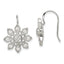 Cubic Zirconia Snowflake Earrings in Sterling Silver - Sophia Jewelers