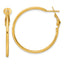Sterling Silver Gold-tone Polished 2mm Omega Back Round Hoop Earrings