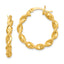 Patterned Twisted Hoop Earrings in Gold-Plated Sterling Silver, 25mm - Sophia Jewelers