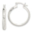 Sterling Silver Polished & Diamond-Cut 4mm Round Hoop Earrings - Sophia Jewelers