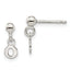 Sterling Silver Polished O Dangle Post Earrings