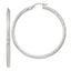 Sterling Silver D/C 3x55mm Hoop Earrings