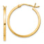 Sterling Silver Flash Gold-plated 1.5x25mm Hoop Earrings