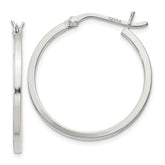 Sterling Silver 1.5x25mm Hoop Earrings