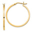 Sterling Silver Flash Gold-plated 1.5x30mm Hoop Earrings