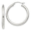 Sterling Silver 3mm Round Hoop Earrings - Sophia Jewelers