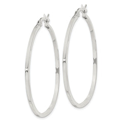 Sterling Silver 1.5x40mm Hoop Earrings