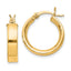 Sterling Silver Flash Gold-plated 4x16mm Hoop Earrings