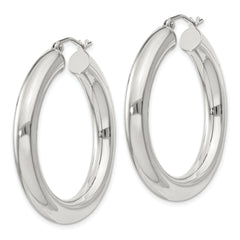 Sterling Silver 5mm Round Hoop Earrings