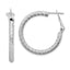 Omega Back Hoop Earrings in Sterling Silver, 3.2x30mm - Sophia Jewelers