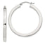 Sterling Silver 3x35mm Square Tube Hoop Earrings - Sophia Jewelers