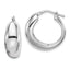 Tapered Round Hoop Earrings in Sterling Silver, 23mm - Sophia Jewelers