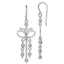 Beaded Butterfly Dangle Earrings in Sterling Silver, 14mm - Sophia Jewelers