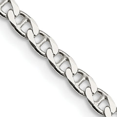 Sterling Silver 3.15mm D/C Flat Anchor Curb Chain