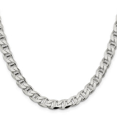 Sterling Silver 8.25mm D/C Flat Anchor Curb Chain