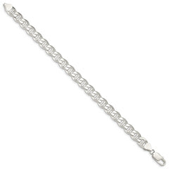 Sterling Silver 8.25mm D/C Flat Anchor Curb Chain