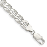 Sterling Silver 8.25mm D/C Flat Anchor Curb Chain