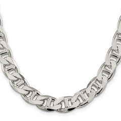 Sterling Silver 10.8mm D/C Flat Anchor Curb Chain