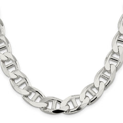 Sterling Silver 13.5mm D/C Flat Anchor Curb Chain
