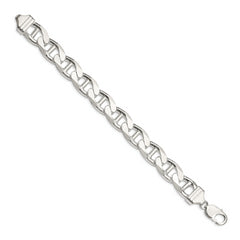 Sterling Silver 13.5mm D/C Flat Anchor Curb Chain