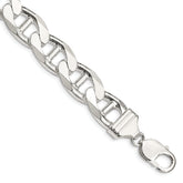 Sterling Silver 13.5mm D/C Flat Anchor Curb Chain