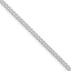 Sterling Silver Rhodium-plated 2.3mm Beveled Curb Chain