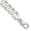 Sterling Silver 12.3mm Beveled Curb Chain