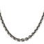 Sterling Silver Antiqued 7.0mm Diamond-Cut Elongated Open Link Chain - Sophia Jewelers