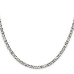 Sterling Silver 4.25mm 6 Side D/C Flat Double Curb Chain