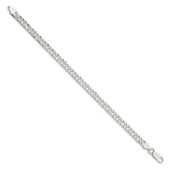 Sterling Silver 5.65mm 6 Side D/C Flat Double Curb Chain