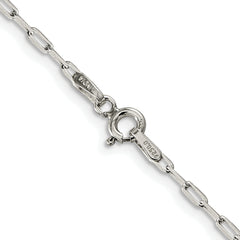 Sterling Silver Rhodium-plated 2mm Elongated Open Link Chain
