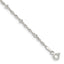 Sterling Silver 2.5mm Singapore With Beads Chain Anklet