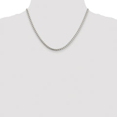 Sterling Silver Rhodium-plated 3.6mm Round Box Chain