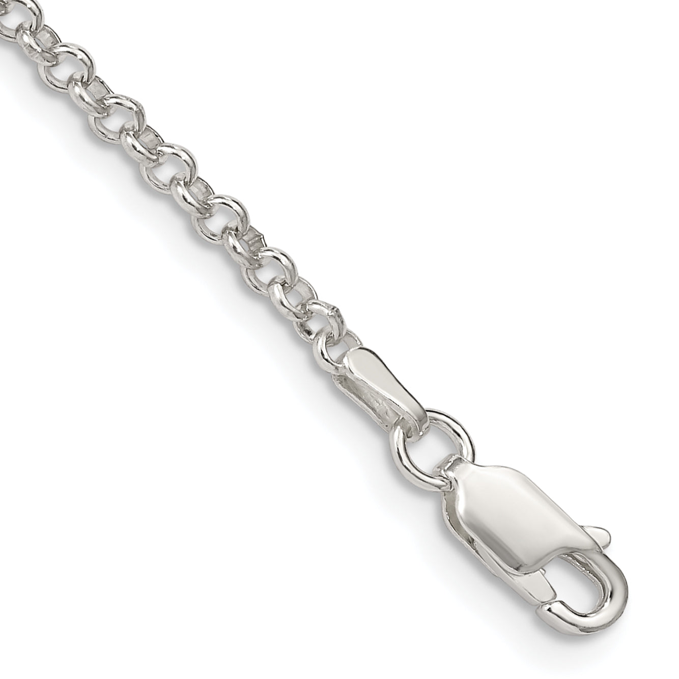 Sterling Silver 2.8mm Rolo Chain Anklet