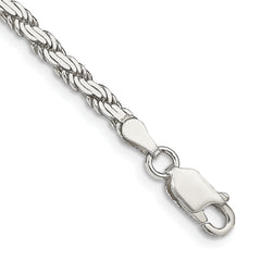 Sterling Silver 3.1mm Flat Rope Chain