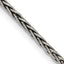 Sterling Silver Antiqued 2.2mm Solid Square Spiga Chain