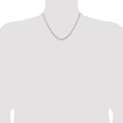 Sterling Silver Rhodium-plated 2.6mm Round Box Chain