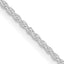 Sterling Silver Rhodium-plated 1.3mm Loose Rope Chain With 4in ext.