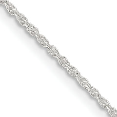 Sterling Silver 1.3mm Loose Rope Chain With 4in ext.